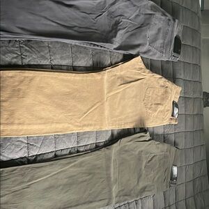 3 pair colored straight pants size 32/30